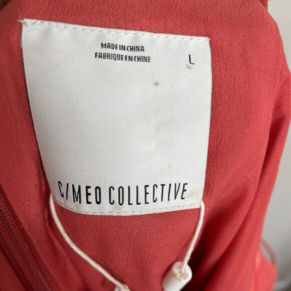 C/MEO Collective Dress Women Large Mini Red Strappy Ruffle More to Give - Picture 9 of 9